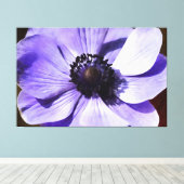 Wildblume Lilac Blue Anemone Leinwanddruck (Insitu (Holzboden))
