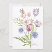 Wildblume Lilac Wedding Einladung (Rückseite)