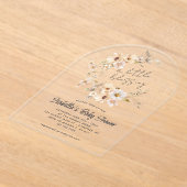 Wildblume Little Blessing Babydusche Acryleinladungen (Ablage )