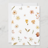 Wildblume Little Butterfly Babydusche Einladung (Rückseite)