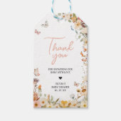 Wildblume Little Butterfly Babydusche Liebesmarken Geschenkanhänger (Vorderseite)