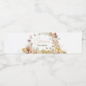 Wildblume Little Butterfly Babydusche Wasserflaschenetikett (Einzelnes Label)