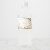 Wildblume Little Butterfly Babydusche Wasserflaschenetikett (Vorderseite)