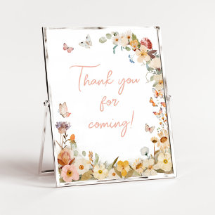 Wildblume Little Butterfly Danke, dass ihr gekomme Poster
