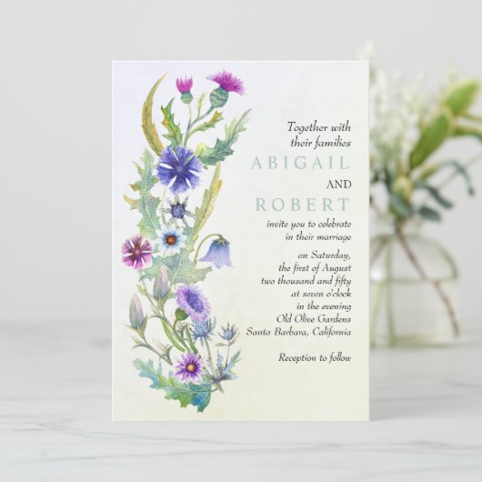 Wildblume Locarno Einladung (Stehend Vorderseite)