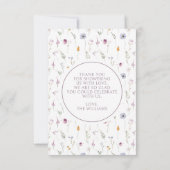 Wildblume Mädchen Dusche Foto Dankeschön Karten (Rückseite)