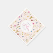 Wildblume Mädchen Dusche pink Serviette (Ecke)