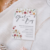 Wildblume Mädchen oder Junge Geschlecht offenbaren Einladung