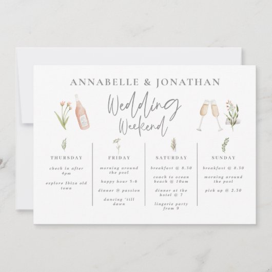 Wildblume mädchenhafte Hochzeitsreise (Vorderseite)