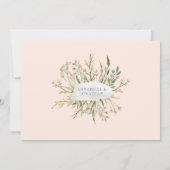 Wildblume mädchenhafte Hochzeitsreise (Rückseite)