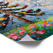 Wildblume Maler und Maler Kunst, Dichtung und Musi Poster (Ecke)