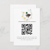 Wildblume Mallard Duck Wedding Begleitkarte (Vorne/Hinten)