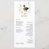 Wildblume Mallard Duck Wedding Menükarte (Vorderseite)