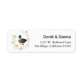 Wildblume Mallard Duck Wedding Rücksendeadresse (Vorne)