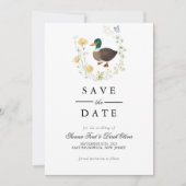 Wildblume Mallard Duck Wedding Save The Date (Vorderseite)