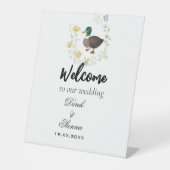 Wildblume Mallard Duck Wedding Sockelschild (Vorderseite)