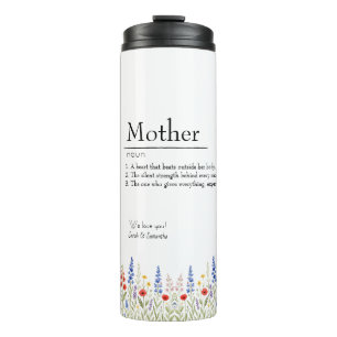 Wildblume Mama - Bestes Mama-Geschenk für Mutter Thermosbecher