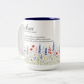Wildblume Mama Tasse - Muttertagsgeschenk (Vorderseite Links)