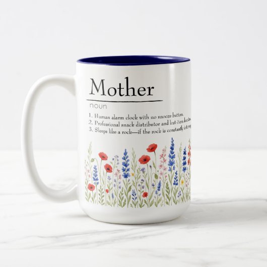 Wildblume Mama Tasse - Muttertagsgeschenk (Links)
