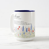 Wildblume Mama Tasse - sarkastisches Muttertagsges (Vorderseite Links)