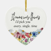 Wildblume Mamas waren Blume Sprichwort Personalisi Keramik Ornament (Vorne)