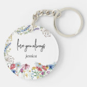 Wildblume Mamas waren Blume Sprichwort Personalisi Schlüsselanhänger (Rückseite)