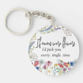 Wildblume Mamas waren Blume Sprichwort Personalisi Schlüsselanhänger (Vorderseite)