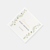 Wildblume Mami muss eine neutrale Baby-Dusche für Serviette (Ecke)