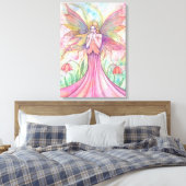 Wildblume Märchen Galerie Wrapped Canvas Print Leinwanddruck (Insitu (Schlafzimmer))