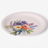 Wildblume Mason Jar Brautparty Paper Teller (Schrägansicht)