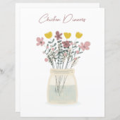 Wildblume Mason Jar Hühnerzittel (Vorne/Hinten)