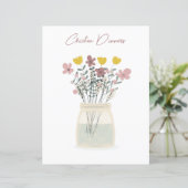 Wildblume Mason Jar Hühnerzittel (Stehend Vorderseite)