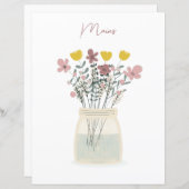 Wildblume Mason Jar Mains Rezept Dividende (Vorne/Hinten)