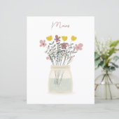 Wildblume Mason Jar Mains Rezept Dividende (Stehend Vorderseite)