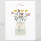 Wildblume Mason Jar Mains Rezept Dividende (Vorderseite)