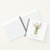 Wildblume Mason Jar Wedding Guest Book Notizblock (Innenseite)