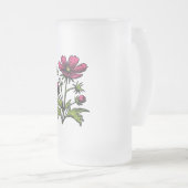 Wildblume Mattglas Bierglas (VorderseiteRechts)