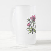 Wildblume Mattglas Bierglas (Vorderseite Links)