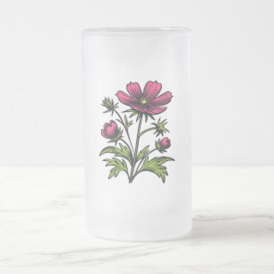 Wildblume Mattglas Bierglas