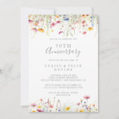 Wildblume Meadow 50. Hochzeitstag Einladung (Vorderseite)