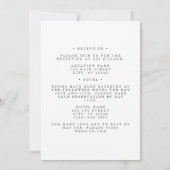 Wildblume Meadow All in One Wedding Einladung (Rückseite)