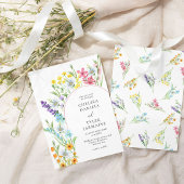 Wildblume Meadow Arch Elegante Hochzeit Einladung