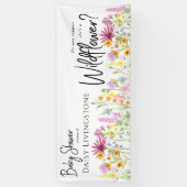 Wildblume Meadow Baby Dusche Banner (Vertikal)