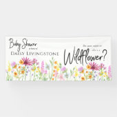 Wildblume Meadow Baby Dusche Banner (Horizontal)