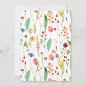 Wildblume Meadow Baby Dusche Einladung (Rückseite)