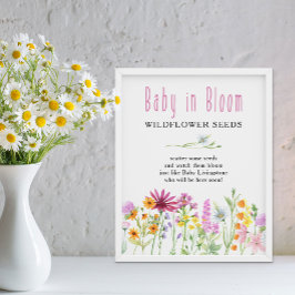 Wildblume Meadow Baby in Bloom Blume Samen Gutes Poster