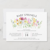 Wildblume Meadow Baby Sprinkle Einladung (Vorderseite)