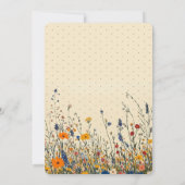 Wildblume Meadow Boho Kinderdusche Einladung (Rückseite)