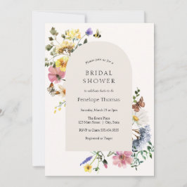 Wildblume Meadow Brautparty Arch Einladung