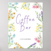 Wildblume Meadow Brautparty Bar Poster (Vorne)